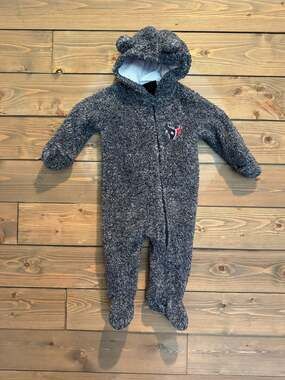 Houston Texans NFL Baby Game Nap Teddy Fleece Footed Bunting Sleeper 6/9M
